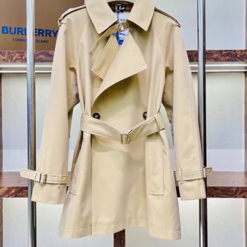 Burberry Trench Coat Long Sleeved For Women #1371111