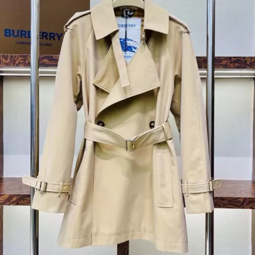 Cheap Burberry Trench Coat Long Sleeved For Women #1371111 Replica Wholesale [$172.00 USD] [ITEM#1371111] on Replica Burberry Trench Coat