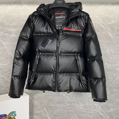 Cheap Prada Down Feather Coat Long Sleeved For Men #1371179 Replica Wholesale [$160.00 USD] [ITEM#1371179] on Replica Prada Down Feather Coat