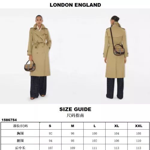 Cheap Burberry Trench Coat Long Sleeved For Women #1371204 Replica Wholesale [$160.00 USD] [ITEM#1371204] on Replica Burberry Trench Coat