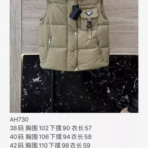 Cheap Prada Down Feather Coat Sleeveless For Women #1371246 Replica Wholesale [$185.00 USD] [ITEM#1371246] on Replica Prada Down Feather Coat