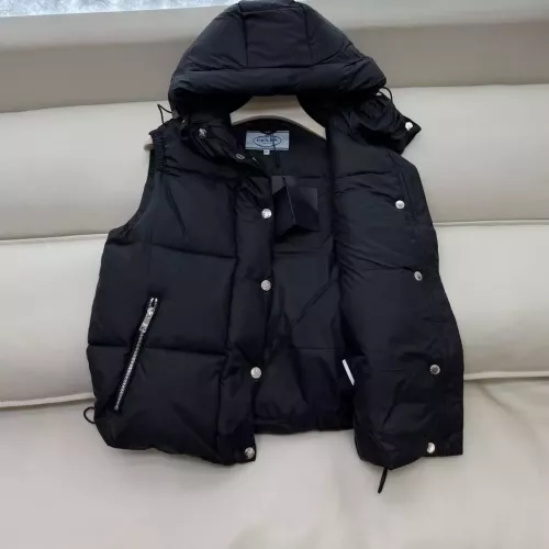 Cheap Prada Down Feather Coat Sleeveless For Women #1371247 Replica Wholesale [$185.00 USD] [ITEM#1371247] on Replica Prada Down Feather Coat