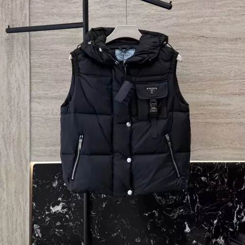Cheap Prada Down Feather Coat Sleeveless For Women #1371247 Replica Wholesale [$185.00 USD] [ITEM#1371247] on Replica Prada Down Feather Coat