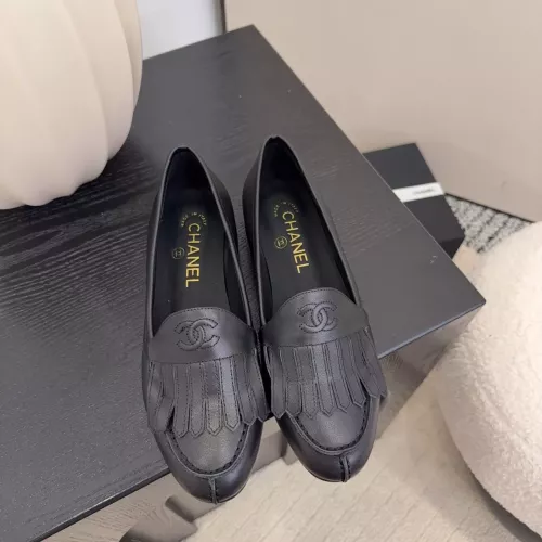 Cheap Chanel Leather Shoes For Women #1371946 Replica Wholesale [$112.00 USD] [ITEM#1371946] on Replica Chanel Leather Shoes