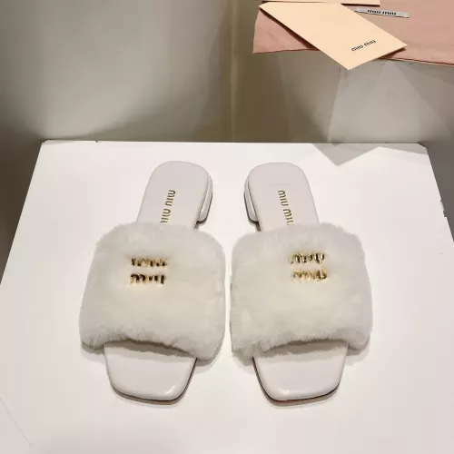 Cheap MIU MIU Slippers For Women #1371950 Replica Wholesale [$96.00 USD] [ITEM#1371950] on Replica MIU MIU Slippers