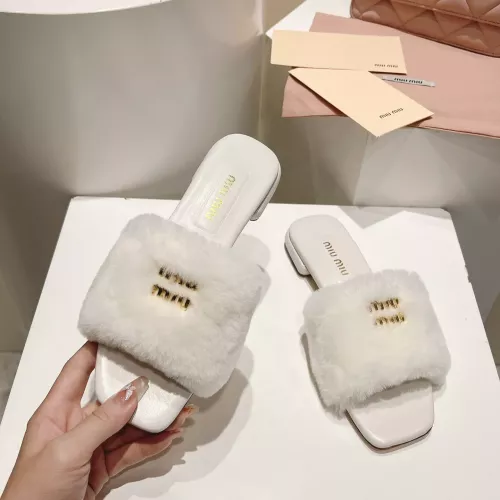 Cheap MIU MIU Slippers For Women #1371950 Replica Wholesale [$96.00 USD] [ITEM#1371950] on Replica MIU MIU Slippers