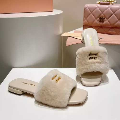 Cheap MIU MIU Slippers For Women #1371951 Replica Wholesale [$96.00 USD] [ITEM#1371951] on Replica MIU MIU Slippers