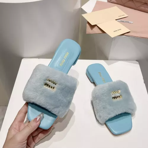 Cheap MIU MIU Slippers For Women #1371954 Replica Wholesale [$96.00 USD] [ITEM#1371954] on Replica MIU MIU Slippers