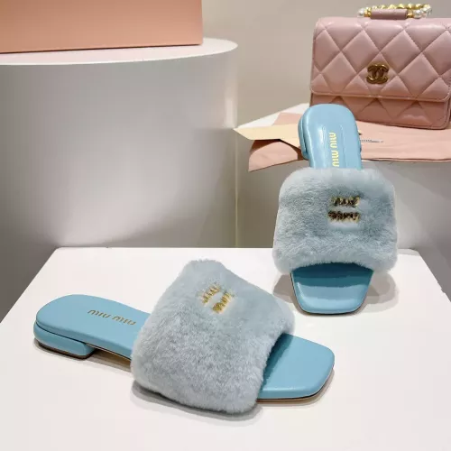 Cheap MIU MIU Slippers For Women #1371954 Replica Wholesale [$96.00 USD] [ITEM#1371954] on Replica MIU MIU Slippers