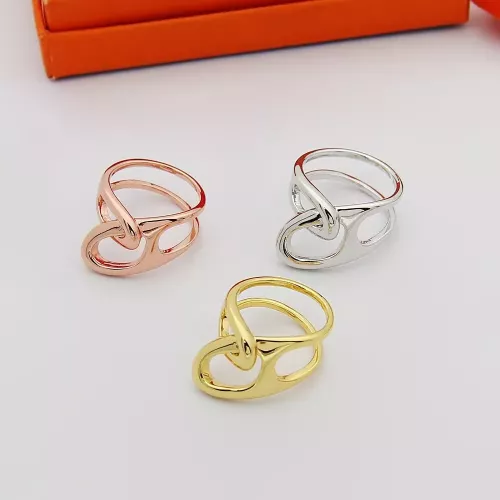 Cheap Hermes Rings In Gold For Unisex #1372849 Replica Wholesale [$25.00 USD] [ITEM#1372849] on Replica Hermes Rings
