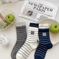 Cheap MIU MIU Socks #1365594 Replica Wholesale [$32.00 USD] [ITEM#1365594] on Replica MIU MIU Socks