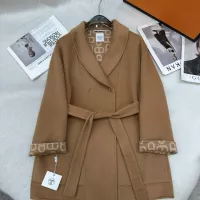 Cheap Hermes Coat Long Sleeved For Women #1366337 Replica Wholesale [$297.52 USD] [ITEM#1366337] on Replica Hermes Coat