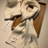Cheap Chanel Hat and Scarf Set #1366532 Replica Wholesale [$68.00 USD] [ITEM#1366532] on Replica Chanel Hat and Scarf and Glove Set