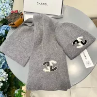 Cheap Chanel Hat and Scarf Set #1366539 Replica Wholesale [$64.00 USD] [ITEM#1366539] on Replica Chanel Hat and Scarf and Glove Set