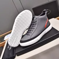 Cheap Prada High Top Shoes For Men #1367635 Replica Wholesale [$82.00 USD] [ITEM#1367635] on Replica Prada High Top Shoes