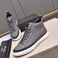 Cheap Prada High Top Shoes For Men #1367635 Replica Wholesale [$82.00 USD] [ITEM#1367635] on Replica Prada High Top Shoes