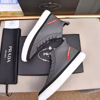 Cheap Prada High Top Shoes For Men #1367635 Replica Wholesale [$82.00 USD] [ITEM#1367635] on Replica Prada High Top Shoes