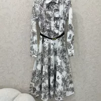 Cheap Christian Dior Dresses Long Sleeved For Women #1370618 Replica Wholesale [$132.00 USD] [ITEM#1370618] on Replica Christian Dior Dresses