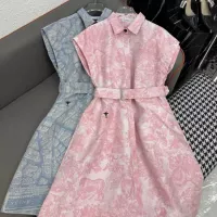 Cheap Christian Dior Dresses Short Sleeved For Women #1370630 Replica Wholesale [$82.00 USD] [ITEM#1370630] on Replica Christian Dior Dresses