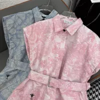 Cheap Christian Dior Dresses Short Sleeved For Women #1370630 Replica Wholesale [$82.00 USD] [ITEM#1370630] on Replica Christian Dior Dresses