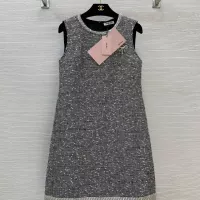 Cheap Chanel Dresses Sleeveless For Women #1370637 Replica Wholesale [$128.00 USD] [ITEM#1370637] on Replica Chanel Dresses