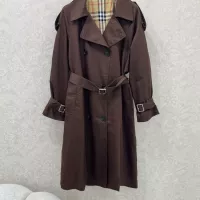 Cheap Burberry Trench Coat Long Sleeved For Women #1370673 Replica Wholesale [$160.00 USD] [ITEM#1370673] on Replica Burberry Trench Coat