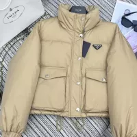 Cheap Prada Down Feather Coat Long Sleeved For Women #1370840 Replica Wholesale [$100.00 USD] [ITEM#1370840] on Replica Prada Down Feather Coat