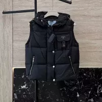 Cheap Prada Down Feather Coat Sleeveless For Women #1371247 Replica Wholesale [$185.00 USD] [ITEM#1371247] on Replica Prada Down Feather Coat