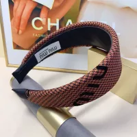 Cheap MIU MIU Headband For Women #1372968 Replica Wholesale [$25.00 USD] [ITEM#1372968] on Replica MIU MIU Headband