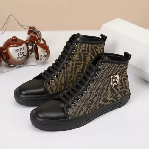 Cheap Fendi High Tops Casual Shoes For Men #1373356 Replica Wholesale [$76.00 USD] [ITEM#1373356] on Replica Fendi High Tops Casual Shoes
