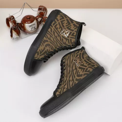 Cheap Fendi High Tops Casual Shoes For Men #1373356 Replica Wholesale [$76.00 USD] [ITEM#1373356] on Replica Fendi High Tops Casual Shoes