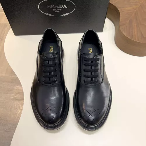 Cheap Prada Leather Shoes For Men #1373443 Replica Wholesale [$155.00 USD] [ITEM#1373443] on Replica Prada Leather Shoes