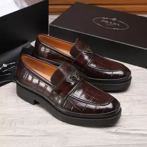 Cheap Prada Leather Shoes For Men #1373519 Replica Wholesale [$102.00 USD] [ITEM#1373519] on Replica Prada Leather Shoes