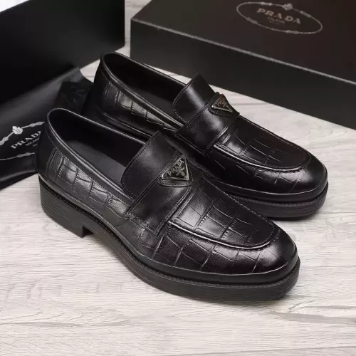 Cheap Prada Leather Shoes For Men #1373520 Replica Wholesale [$102.00 USD] [ITEM#1373520] on Replica Prada Leather Shoes