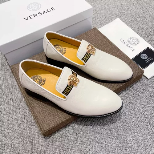 Cheap Versace Leather Shoes For Men #1373553 Replica Wholesale [$82.00 USD] [ITEM#1373553] on Replica Versace Leather Shoes