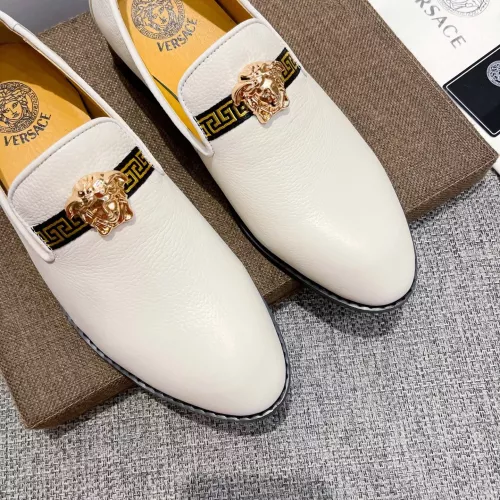 Cheap Versace Leather Shoes For Men #1373553 Replica Wholesale [$82.00 USD] [ITEM#1373553] on Replica Versace Leather Shoes