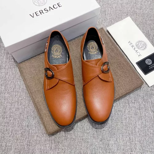 Cheap Versace Leather Shoes For Men #1373557 Replica Wholesale [$82.00 USD] [ITEM#1373557] on Replica Versace Leather Shoes