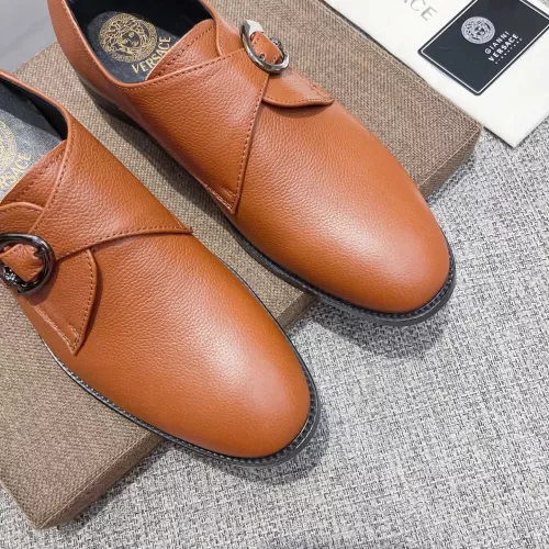 Cheap Versace Leather Shoes For Men #1373557 Replica Wholesale [$82.00 USD] [ITEM#1373557] on Replica Versace Leather Shoes