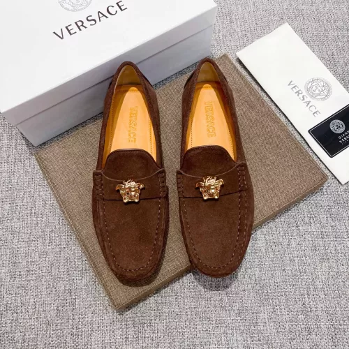 Cheap Versace Leather Shoes For Men #1373559 Replica Wholesale [$82.00 USD] [ITEM#1373559] on Replica Versace Leather Shoes