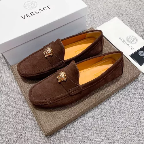 Cheap Versace Leather Shoes For Men #1373559 Replica Wholesale [$82.00 USD] [ITEM#1373559] on Replica Versace Leather Shoes