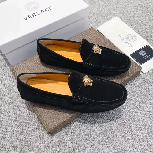 Cheap Versace Leather Shoes For Men #1373569 Replica Wholesale [$82.00 USD] [ITEM#1373569] on Replica Versace Leather Shoes