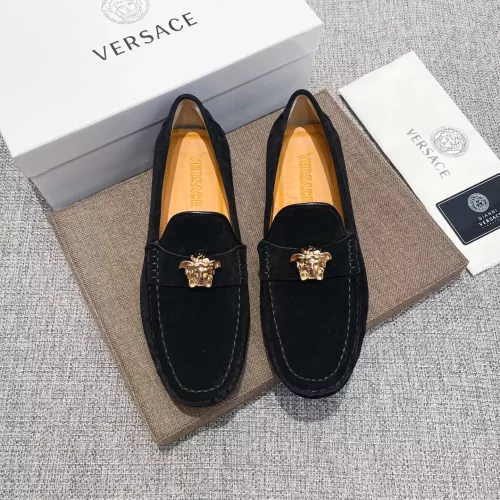 Cheap Versace Leather Shoes For Men #1373569 Replica Wholesale [$82.00 USD] [ITEM#1373569] on Replica Versace Leather Shoes