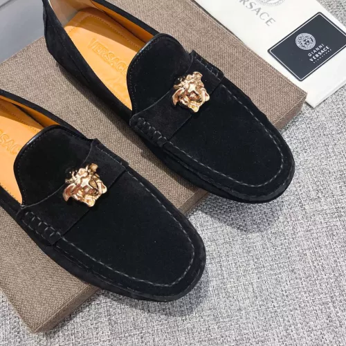 Cheap Versace Leather Shoes For Men #1373569 Replica Wholesale [$82.00 USD] [ITEM#1373569] on Replica Versace Leather Shoes