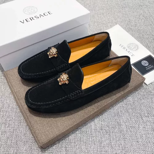 Cheap Versace Leather Shoes For Men #1373569 Replica Wholesale [$82.00 USD] [ITEM#1373569] on Replica Versace Leather Shoes