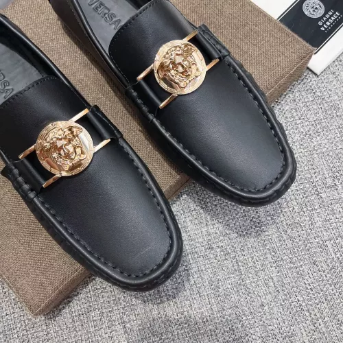 Cheap Versace Leather Shoes For Men #1373573 Replica Wholesale [$85.00 USD] [ITEM#1373573] on Replica Versace Leather Shoes