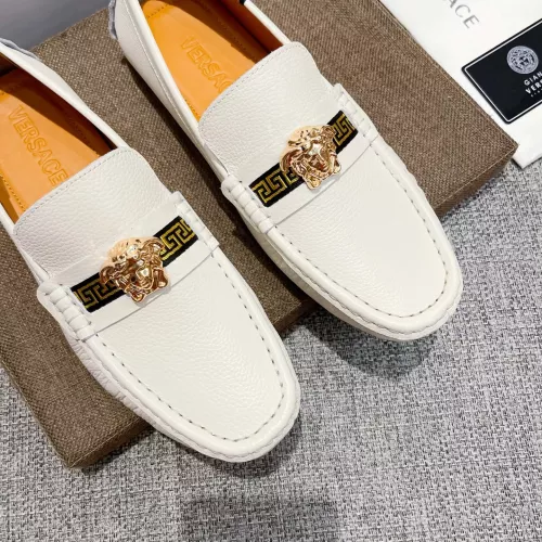 Cheap Versace Leather Shoes For Men #1373575 Replica Wholesale [$85.00 USD] [ITEM#1373575] on Replica Versace Leather Shoes