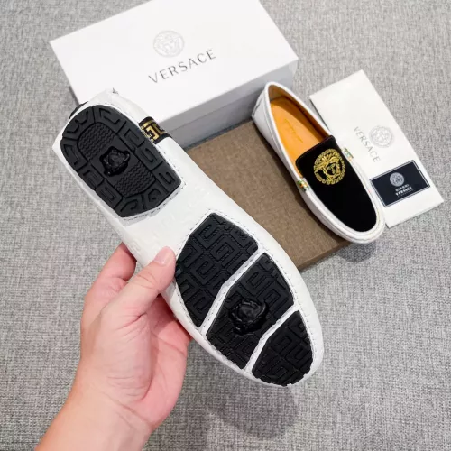 Cheap Versace Leather Shoes For Men #1373577 Replica Wholesale [$85.00 USD] [ITEM#1373577] on Replica Versace Leather Shoes