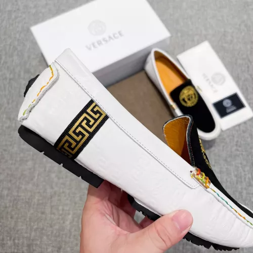 Cheap Versace Leather Shoes For Men #1373577 Replica Wholesale [$85.00 USD] [ITEM#1373577] on Replica Versace Leather Shoes