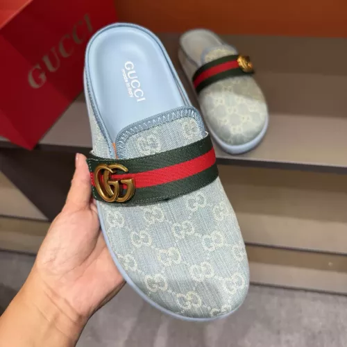 Cheap Gucci Slippers For Men #1373650 Replica Wholesale [$64.00 USD] [ITEM#1373650] on Replica Gucci Slippers