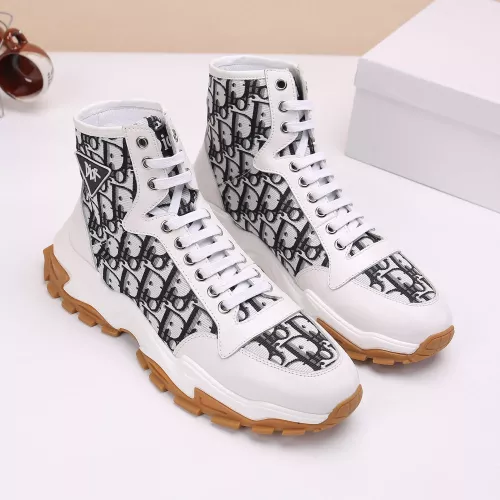 Cheap Christian Dior High Top Shoes For Men #1373742 Replica Wholesale [$82.00 USD] [ITEM#1373742] on Replica Christian Dior High Top Shoes
